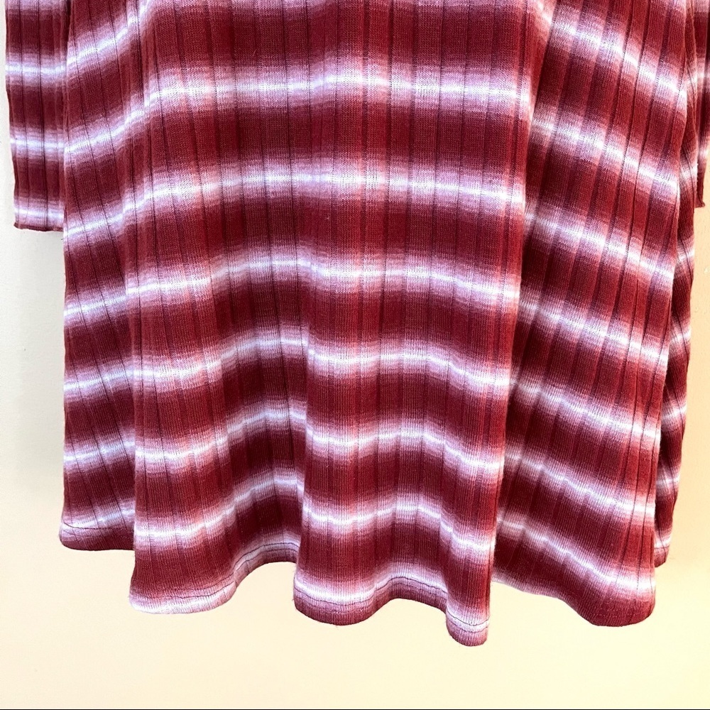 Altar’d State Rayon Stripe Stretch Turtle Neck Long Sleeve Rib Mini Dress Size S - Picture 5 of 15
